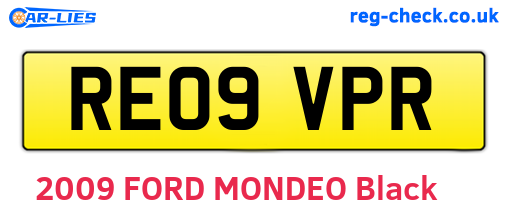 RE09VPR are the vehicle registration plates.
