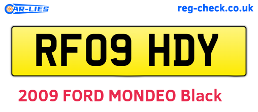 RF09HDY are the vehicle registration plates.
