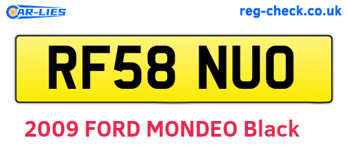 RF58NUO are the vehicle registration plates.