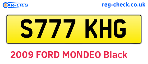 S777KHG are the vehicle registration plates.