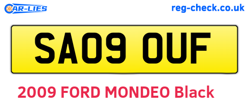 SA09OUF are the vehicle registration plates.