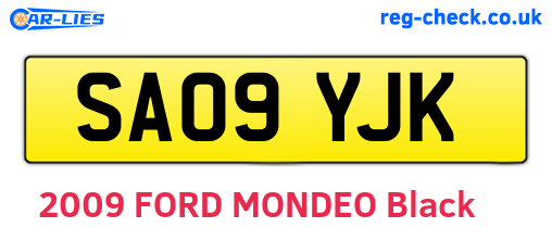 SA09YJK are the vehicle registration plates.