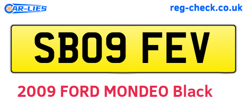 SB09FEV are the vehicle registration plates.