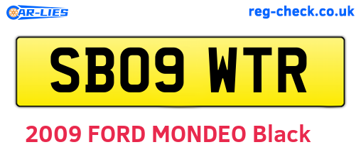 SB09WTR are the vehicle registration plates.