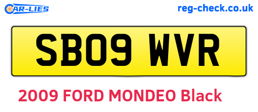 SB09WVR are the vehicle registration plates.
