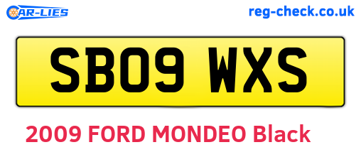 SB09WXS are the vehicle registration plates.