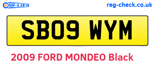 SB09WYM are the vehicle registration plates.