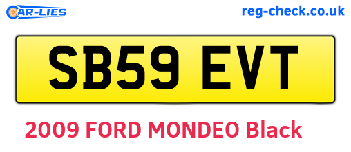 SB59EVT are the vehicle registration plates.