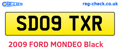 SD09TXR are the vehicle registration plates.