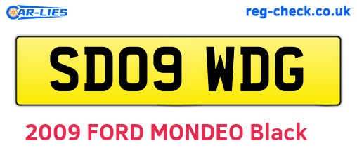 SD09WDG are the vehicle registration plates.