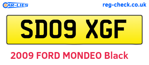 SD09XGF are the vehicle registration plates.