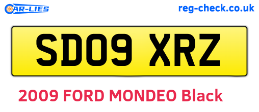 SD09XRZ are the vehicle registration plates.