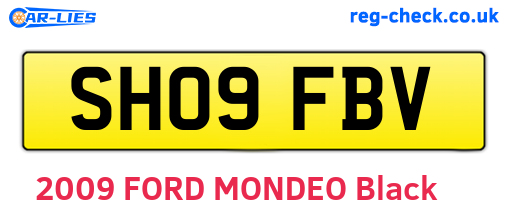 SH09FBV are the vehicle registration plates.