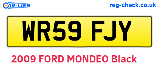 WR59FJY are the vehicle registration plates.