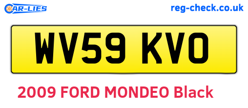 WV59KVO are the vehicle registration plates.