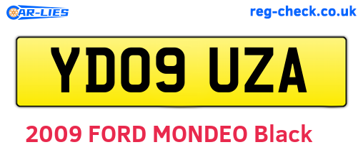 YD09UZA are the vehicle registration plates.