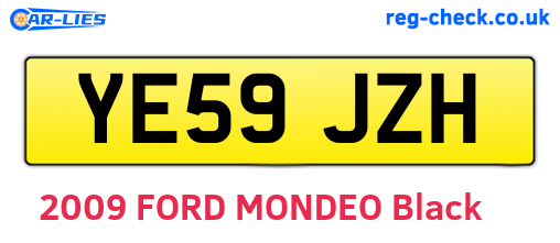 YE59JZH are the vehicle registration plates.