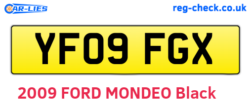 YF09FGX are the vehicle registration plates.