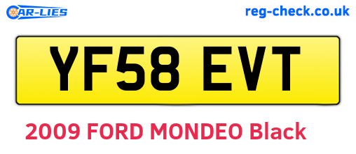 YF58EVT are the vehicle registration plates.