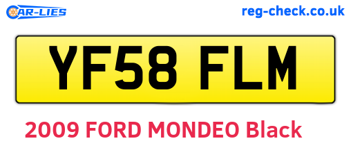 YF58FLM are the vehicle registration plates.