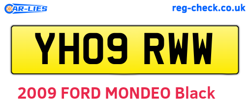 YH09RWW are the vehicle registration plates.