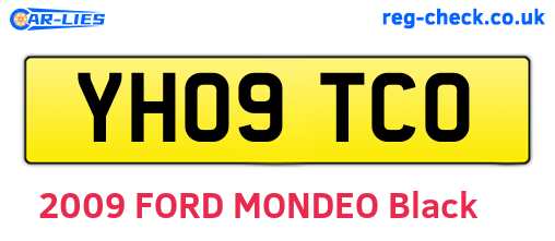 YH09TCO are the vehicle registration plates.