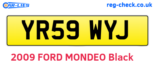 YR59WYJ are the vehicle registration plates.