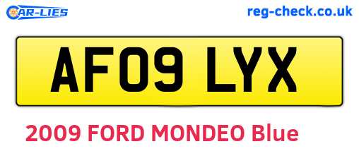 AF09LYX are the vehicle registration plates.