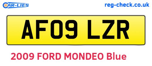AF09LZR are the vehicle registration plates.