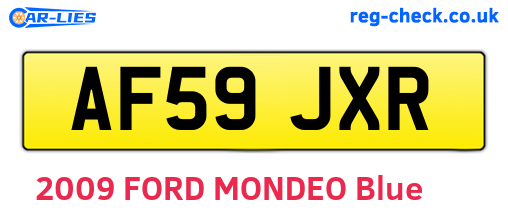 AF59JXR are the vehicle registration plates.