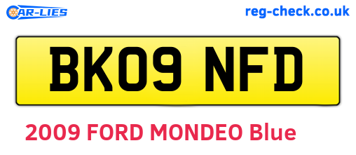 BK09NFD are the vehicle registration plates.
