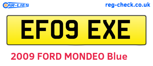 EF09EXE are the vehicle registration plates.