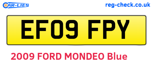 EF09FPY are the vehicle registration plates.