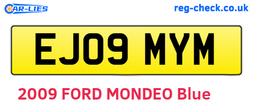 EJ09MYM are the vehicle registration plates.