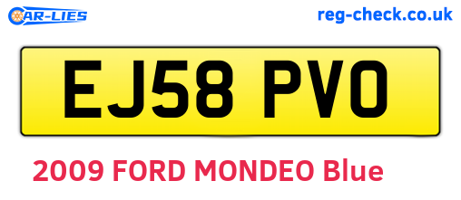 EJ58PVO are the vehicle registration plates.