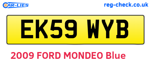 EK59WYB are the vehicle registration plates.