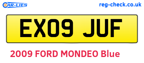 EX09JUF are the vehicle registration plates.