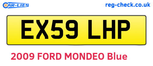 EX59LHP are the vehicle registration plates.