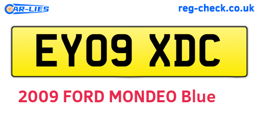EY09XDC are the vehicle registration plates.