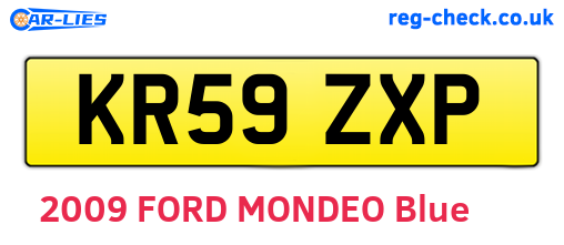 KR59ZXP are the vehicle registration plates.