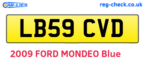 LB59CVD are the vehicle registration plates.