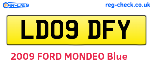 LD09DFY are the vehicle registration plates.