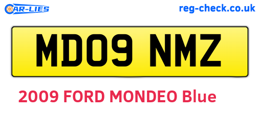MD09NMZ are the vehicle registration plates.