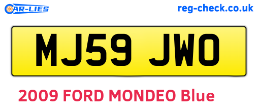 MJ59JWO are the vehicle registration plates.