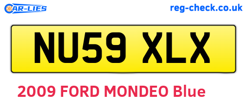 NU59XLX are the vehicle registration plates.