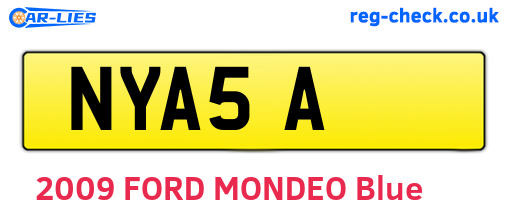 NYA5A are the vehicle registration plates.
