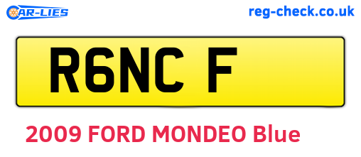 R6NCF are the vehicle registration plates.