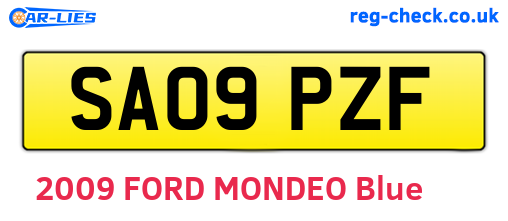 SA09PZF are the vehicle registration plates.