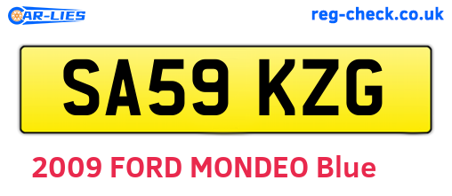 SA59KZG are the vehicle registration plates.