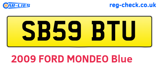 SB59BTU are the vehicle registration plates.